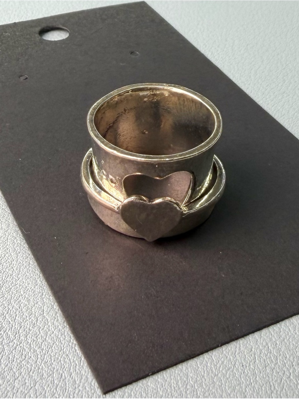 Silver Heart Stackable Ring - Women's Jewelry